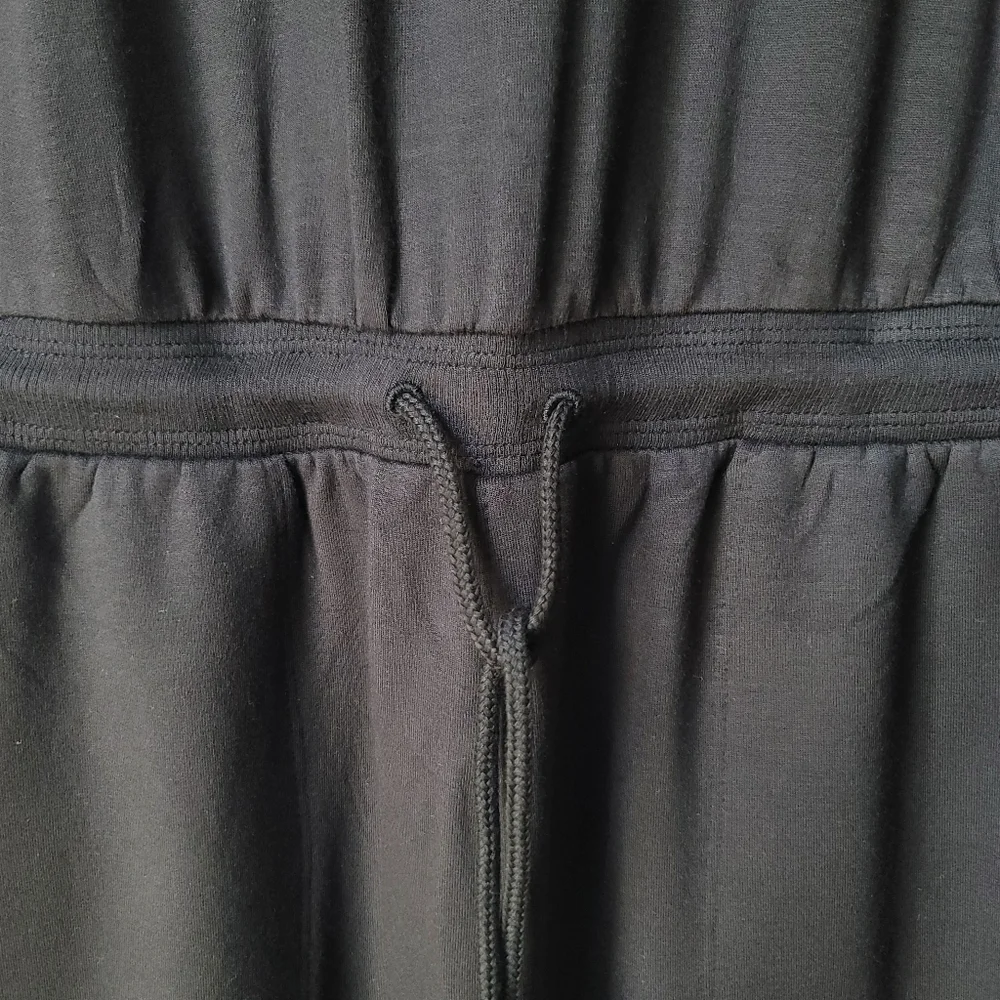 Athleta Balance Sleeveless Jumpsuit Small Black NWT French Terry Loungewear